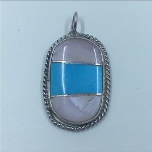 Sterling Turquoise & MOP Pendant
